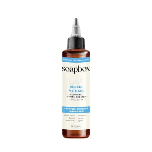 Soapbox Repairing Hair Treatment with Vitamin E, B5, Banana Extract, Flaxseed & Amino Acids - 5oz, Vegan, Paraben & Cruelty-Free Hair Booster