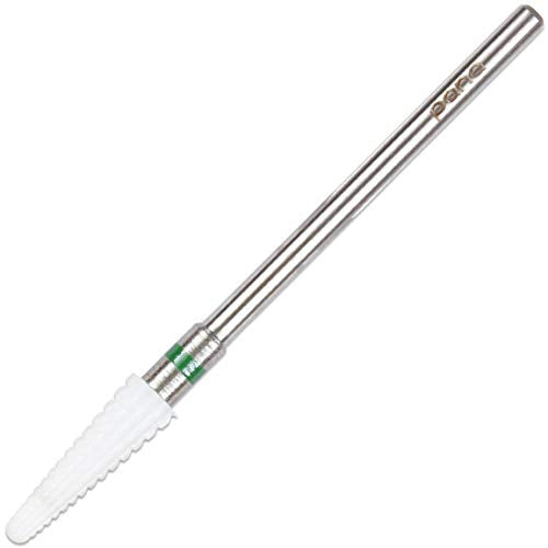 Pana Professional 3/32" Shank Size - White Small Tapered Cone Ceramic Bit Coarse Grit - Nail Drill Bit for Dremel Machine