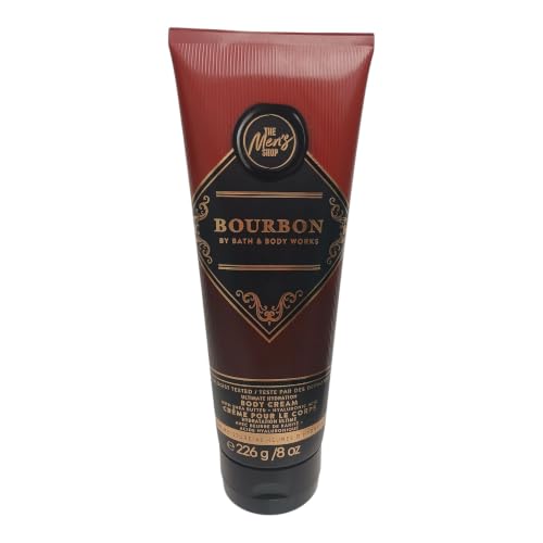 Bath & Body Works Bourbon Set - Shea Body Cream, 3-in-1 Hair & Body Wash, Deodorizing Body Spray