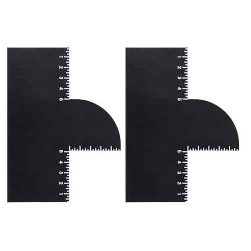 2pcs Enhancement Card for Barbers with Measurement Indicators, Reusable Hairline Shaper Shaping Tool and Color Spray Edge Hair Liner Line up Tool for Barber Beard Stencil Maker Accessories Supplies