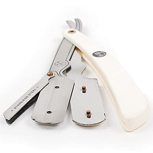 Professional Stainless Steel Barber Razor with 100 Blades - Precision Shaving Tool