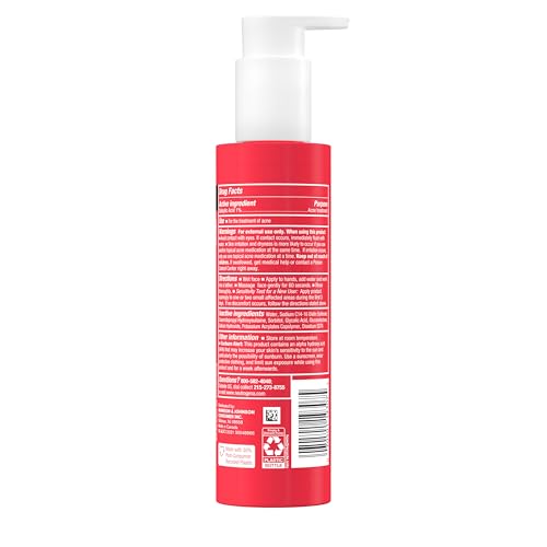 Neutrogena Stubborn Texture Daily Acne Face Wash - Pack of 2, Salicylic & Glycolic Acids, Fragrance-Free, 6.3 fl oz