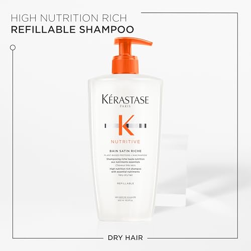 Kérastase Nutritive Bain Satin Riche Shampoo 16.9 Fl Oz for Dry Hair