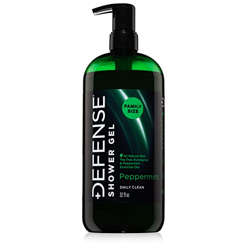 Defense Soap Peppermint Tea Tree Body Wash - Natural Moisturizing Shower Soap 32 oz - Variation: Peppermint / 32 Ounce Pack of 1