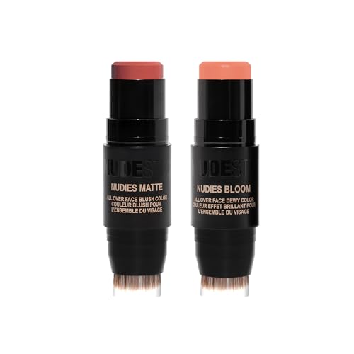 Nudestix Pretty Nude Skin Kit ? 2-Piece Cream Blush Stick Set for Cheeks, Eyes & Lips | Includes Nudies Matte & Nudies Bloom | For All Skin Tones