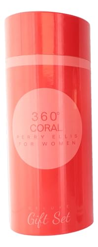 Perry Ellis 360 Coral & Perry Ellis Deluxe Fragrance Gift Set - Spray, Mini & Shower Gel