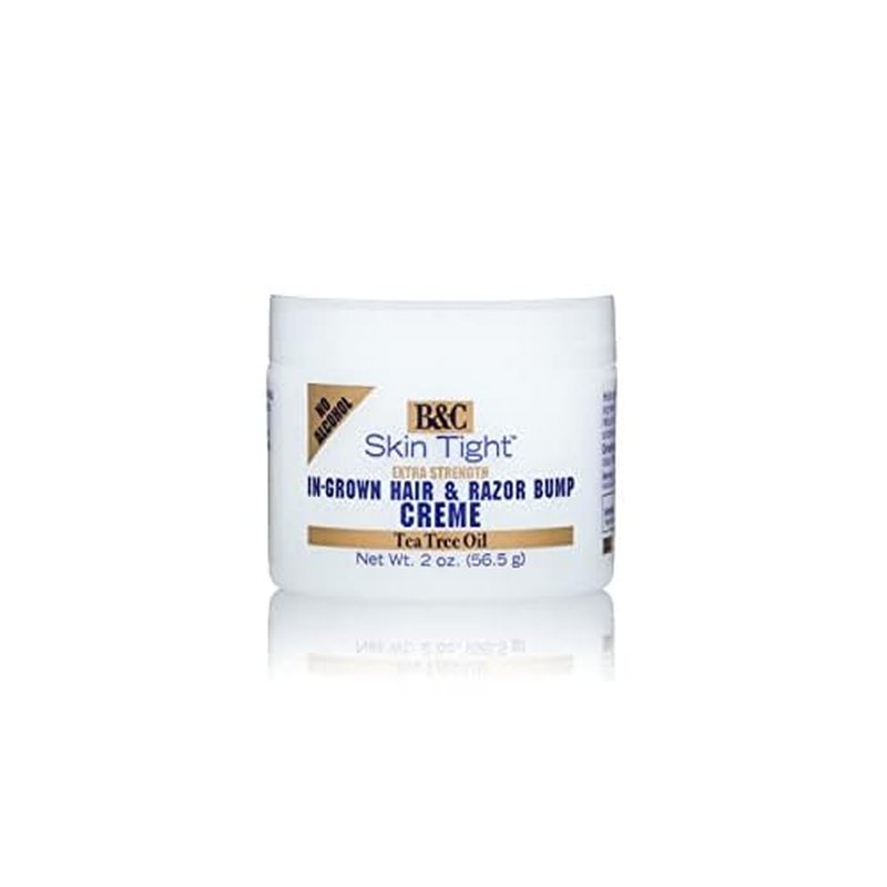 B&C Skin Tight In-Grown Hair and Razor Bump Creme - Extra Strength - Repair - Heal - Soothe - 2 Ounces