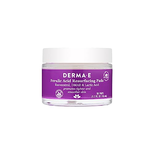 Derma E Ferulic Acid Resurfacing Pads 1.7 Fl Oz - Skin Exfoliating & Brightening