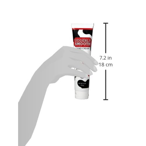 Udderly Smooth Hand Cream, non-greasy skin moisturizer for dry skin, lightly fragranced 4 Ounce tube