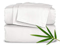 Twin XL 100% Bamboo Viscose Sheet Set - White, 3-Piece, 300 TC Deep Fitted