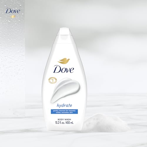 Dove Hydrate Body Wash 6-Pack - Moisturizing Shower Gel for Dry Skin