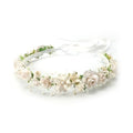 Off White Child Flower Crown with Baby's Breath for Girls Wedding & Photos - Pack of 1