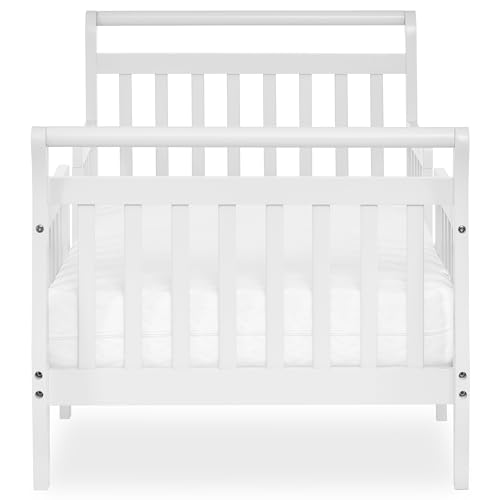 Dream On Me Emma 3-in-1 Wooden Toddler Bed - White, GREENGUARD Gold Certified