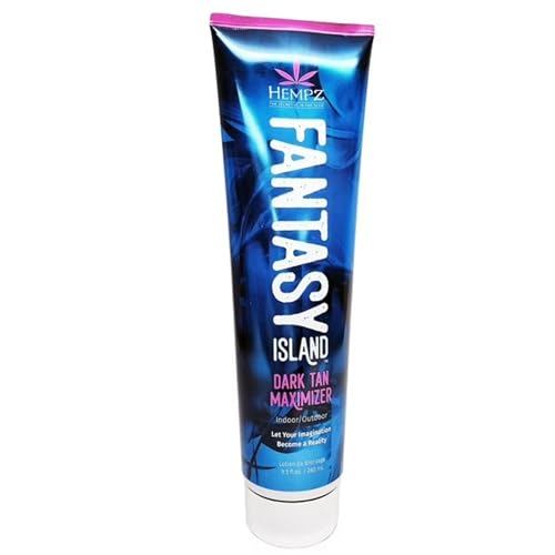 Hempz Fantasy Island Dark Tan Maximizer 9.5oz - Indoor/Outdoor Hemp Seed Oil