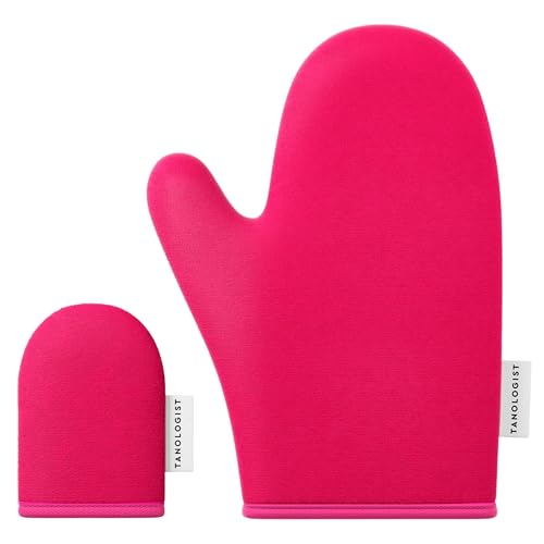 Tanologist Face + Body Mitt Duo, For Tanning Mousse, Water & Gradual Tan, Streak-Free Self-Tanner Application, Use With Face Tanner, Reusable & Machine Washable, Vegan & Cruelty-Free, 2 Count