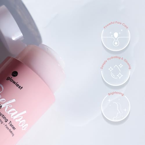 glowiest AHA PHA Gentle Exfoliating Toner for Daily Use ? Hydrating, Pore-Refining, Sensitive Skin Friendly (Peekaboo Skin Perfecting Toner)