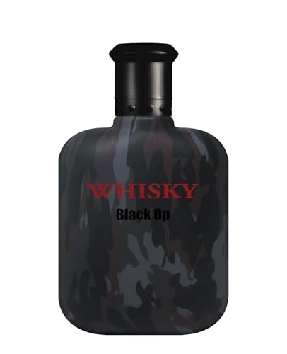 Evaflor Whisky Black Op Eau de Toilette Men - Bold, Mysterious Fragrance with Apple & Pepper, 3.4 Fl Oz