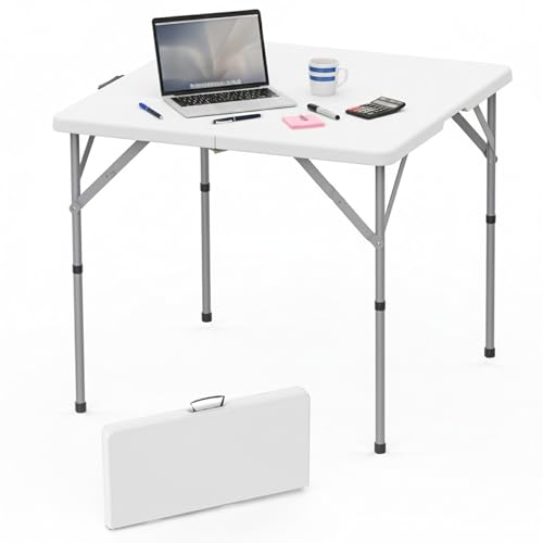 34-Inch Square Folding Card Table with Handle & Safety Lock - 3ft W-1T Variation
