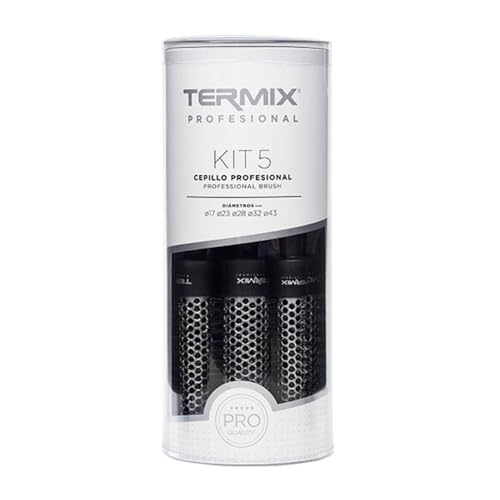 Termix Professional Thermic Hair Brush Kit - Set of 5 Heat-Resistant Styling Brushes