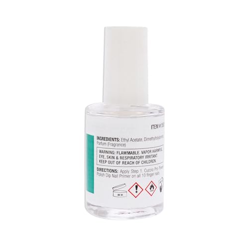 Cuccio Colour Powder Polish Dip System Step 1 - Specially Formulated Resins - Vibrant Finish With Flawless, Rich Color And Durability - Nail Polish Primer - 0.5 Oz