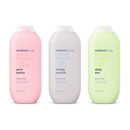 Method Body Wash Variety Pack - Paraben & Phthalate Free 3 x 18oz