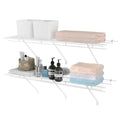 Wall Mounted Closet Shelves 2 Pack - 4 ft x 16 in Wire Shelf Kit, Space-Saving Storage