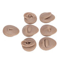 Dark Skin Silicone Body Piercing Practice Kit - 6PCS Simulation Set