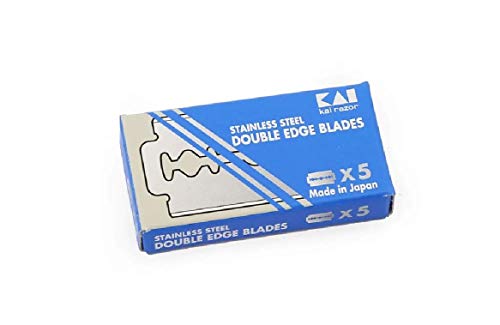 50 Stainless Steel Double Edge Safety Razor Blades - Kai Cutlery