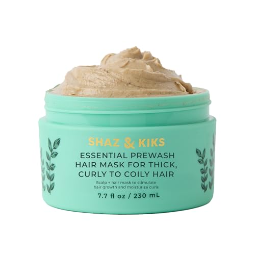 SHAZ & KIKS Essential Prewash Hair Mask for Thick Curly & Coily Hair - 7.7 Fl Oz (Pack of 1)