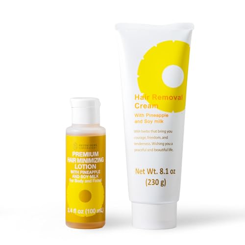 Hair Removal Cream & Lotion Set - Pineapple & Soy Milk, 2 Pack, 5.81 oz