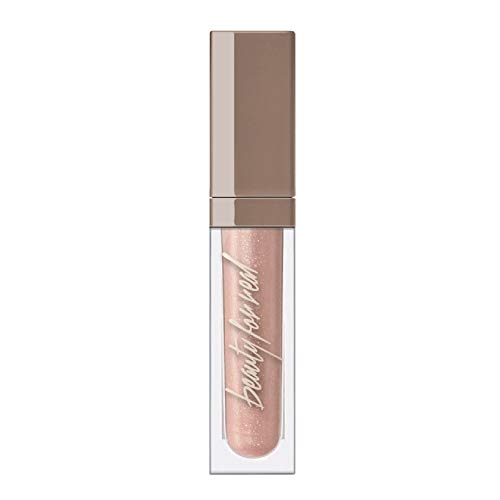 Beauty For Real Lip Gloss Starlust Champagne Pink Metallic Non-Sticky Plumping & Hydrating