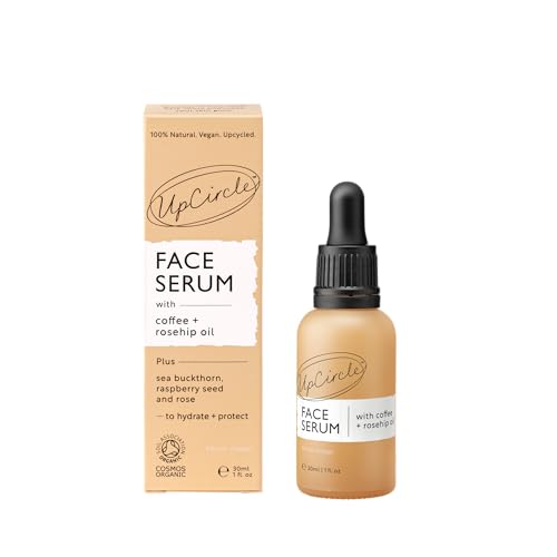 Organic Face Serum with Coffee Oil, Vitamin C & Rosehip for Brightening - Vegan & Cruelty-Free - 1oz