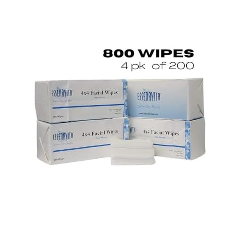 Esthetic Wipes 800 Pack ? 4x4 4-Ply Non-Woven Lint-Free Wipes, Soft Yet Strong for Salon & Spa Use