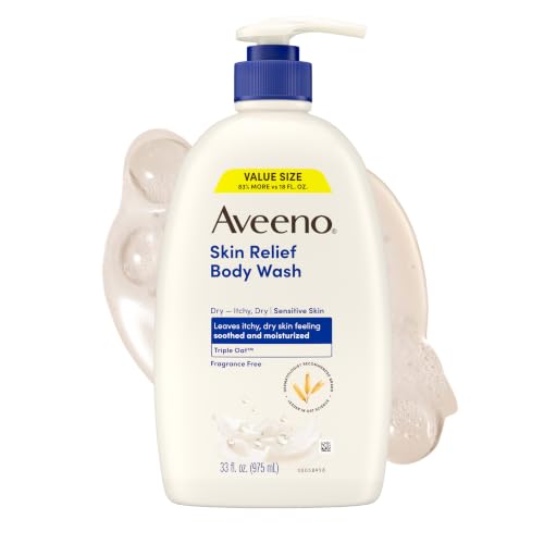 Aveeno Skin Relief Body Wash with Triple Oat Complex - Fragrance-Free, 33 Fl Oz Pack of 6