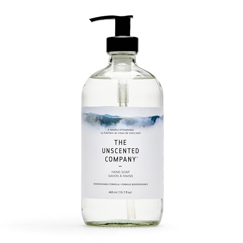 Liquid Hand Soap with Glass Bottle - Unscented, 16.9 Fl Oz