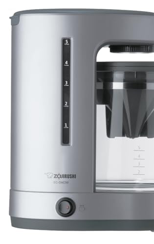 Zojirushi ZUTTO Coffee Maker 5-Cup, Silver, PFAS-Free, Compact Design
