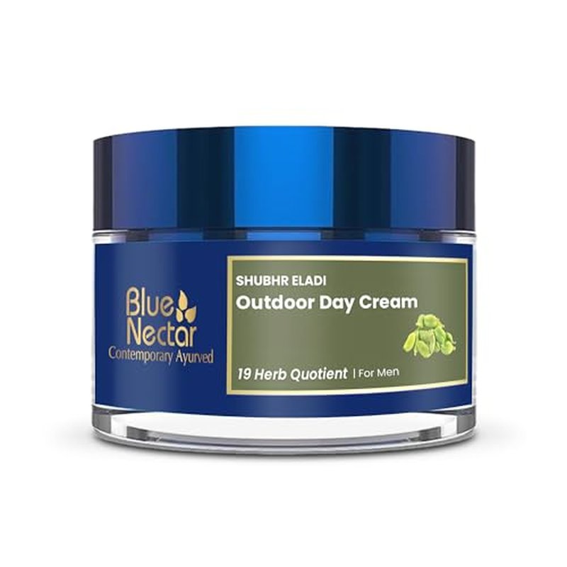 Blue Nectar Eladi Outdoor Day Face Cream for Men | Daily Moisturizer for Pollution Defense & Outdoor-Exposed Skin | Nourishing Men¡¯s Face Cream for Oily & Dry Skin (19 Herbs, 1.7 Oz)