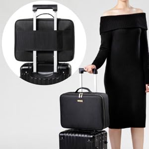 Large Waterproof Makeup Train Case with Adjustable Dividers – Portable Cosmetic Organizer for Women