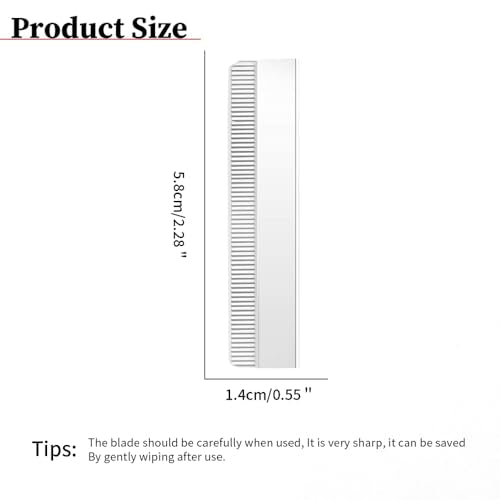 50Pcs Single Edge Razor Blades, Stainless Steel Straight Razor Blade Refills, Eyebrow Trimmer Facial Hair Blades for Women and Men