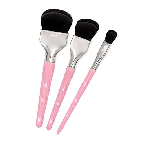Professional Makeup Brush Set with Double Dome Blenders - 3 Pieces