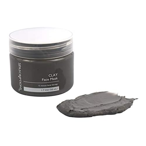 SpaScriptions Dead Sea, Charcoal, & Clay Gel Face Mask with Silicone Applicator - 3 Pack, 1.7 oz each Jar, 5.1 oz total