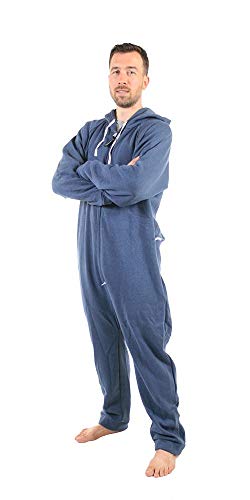 XX-Large Navy Blue Heavyweight Fleece Adult Onesie Pajamas - Unisex Lounge Suit