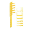 Scissor Clipper Over Comb Hair Cutting Tool - DIY Home Hair Cutting Guide Comb Set (Classic Set, Yellow)