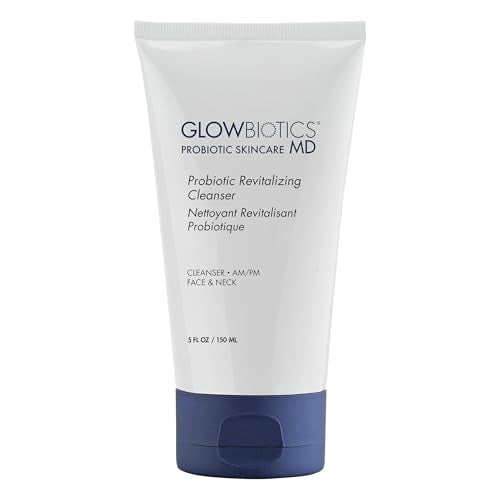 Glowbiotics Probiotic Facial Cleanser - Hydrating Anti-Aging Gel for Dry & Mature Skin - 5 oz