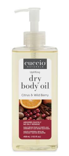 Cuccio Naturale Hydrating Dry Body Oil - Citrus & Wild Berry, Fast-Absorbing Moisturizer, 15.5 fl oz