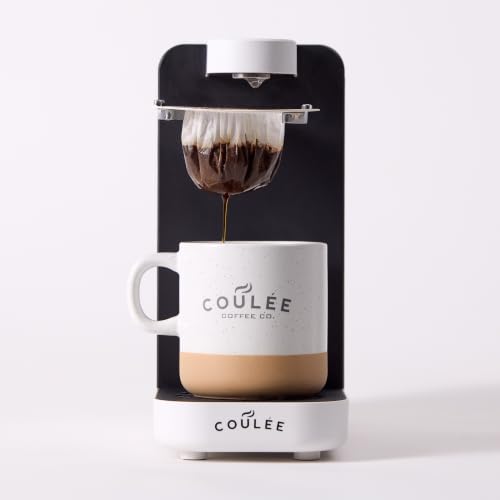 Mini Plastic-Free Pour Over Coffee Maker - White, Single Serve