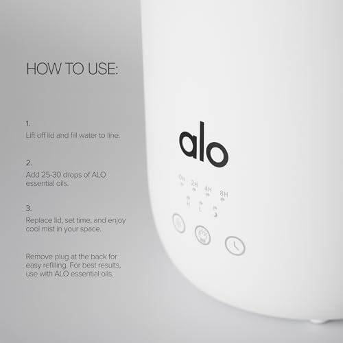Alo Aura Diffuser Only - Essential Oil & Cool Mist Humidifier for Relaxation