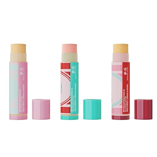 Lip Smacker Holiday Lip Balm Trio Tin ? Gingerbread Cookie, Sprinkle Cookie & Oatmeal Cookie, Festive Flavored Lip Balms, Moisturizing Holiday Gift Set