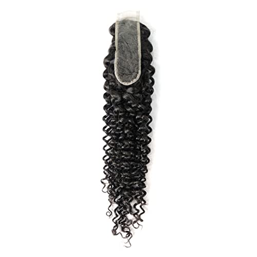 14 Inch Curly Brazilian Virgin Human Hair Lace Closure Pre-Plucked Baby Hair 2x6