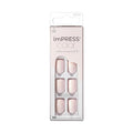 KISS Impress Color No Glue Mani 30 Pcs Press on Nails, Light Pink, Short Size, Squoval Shape, Simple Peel & Press Easy Apply, Hassle-Free Removal, Essential Tools Included